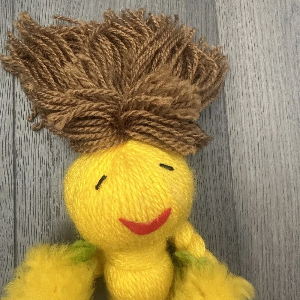 VTG 60'sHandmade Yarn Rag Cloth Doll 16